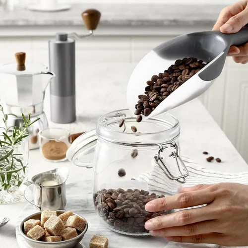 Vista 68 de Spring Chef - Cuchara magnética para congelador, sin BPA, color negro Flexi-Plastic Popcorn Scoop with Soft Grip Handle - Dishwasher Safe Ice