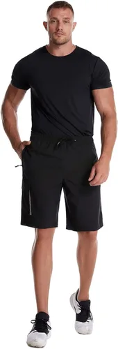 Vista 4 de Mr.Stream Pantalones cortos de carga elásticos con múltiples bolsillos y secado rápido para hombre