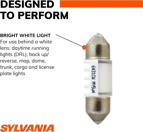 Vista 5 de SYLVANIA - Bombilla LED Festoon DE3175 de 31 mm, color blanco, mini, brillante, ideal para iluminación interior - Mapa, cúpula, carga y matrícula