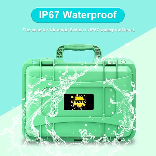 Vista 7 de Carrying Case for Nintendo Switch Travel Case, Professional Deluxe Waterproof Case Soft Lining Hard Case for Nintendo Switch OLED Model Console