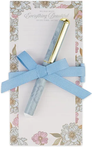 Vista 12 de Christian Art Gifts Juego Compacto de Bloc de Notas Magnético para Nevera y Bolígrafo para Mujer: Confía en el Señor Escritura Inspiradora, Floral