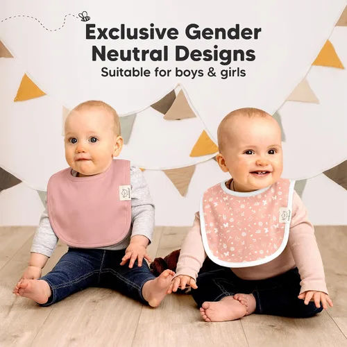 Vista 6 de KeaBabies Paquete de 8 baberos orgánicos para bebés para niñas y niños y paquete de 8 baberos orgánicos para bebés para niñas y niños, baberos