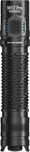Vista 2 de Nitecore MH12 Pro Linterna Táctica, 3300 lúmenes de alto brillo, recargable por USB-C, de largo alcance, compacta, luz de servicio EDC con funda