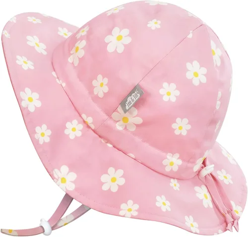 Vista 20 de JAN & JUL Sombrero de sol de algodón UPF 50+ con ala ancha para niñas pequeñas