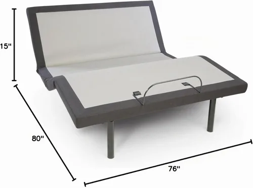 Vista 2 de Cama ajustable GhostBed Queen con colchón de espuma viscoelástica de 11