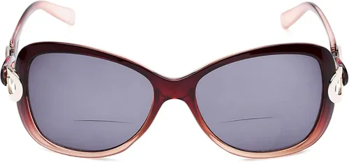 Vista 7 de The Delia - Lentes de sol de lectura bifocales, estilo cuadrado retro para mujer Púrpura