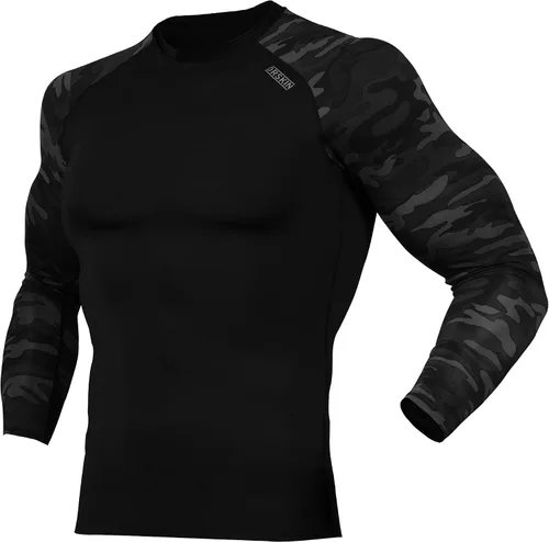 Vista 4 de DRSKIN Paquete de 4, 3 o 1 camiseta de compresión para hombre, manga larga, deportiva, capa base, entrenamiento, correr, atletismo, gimnasio