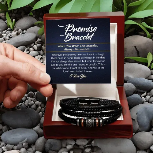 Vista 7 de FG Family Gift Mall Pulsera "Para Mi Hombre Te Amo", Regalos para Él, Esposo, Novio, Regalos Sentimentales de Esposa, Novia, Pulsera Para Mi Hombre