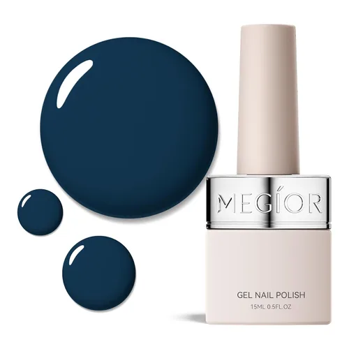 Vista 43 de MEGIOR Esmalte de uñas de gel libre de TPO, 0.5 onzas líquidas, base de gel transparente para remojar la lámpara de uñas LED, capa base de larga