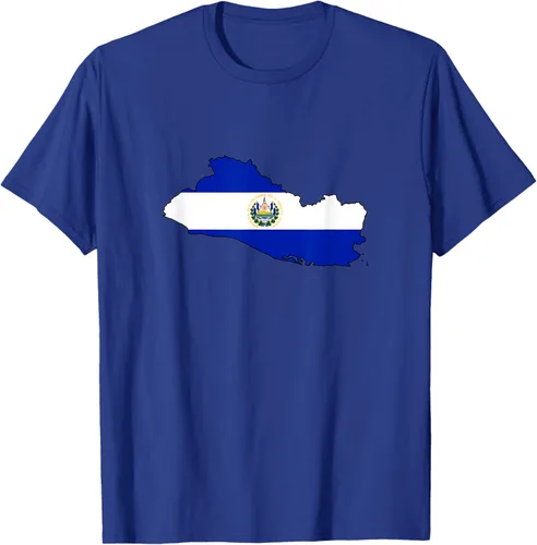 Vista 15 de Camiseta de El Salvador Country Outline on Flag