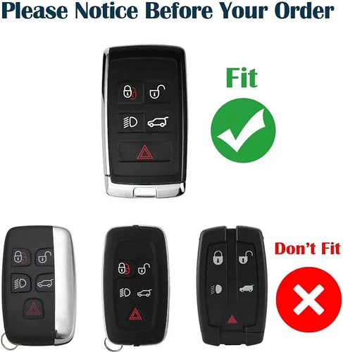 Vista 2 de Tukellen Funda de cuero para llavero Range Rover con llavero compatible con llave remota inteligente Range Rover Sport Evoque Velar Discovery 2018