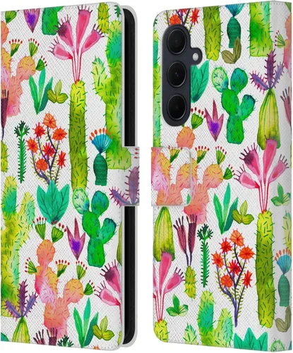 Vista 54 de Head Case Designs Officially Licensed Ninola Brushstrokes Black Summer Patterns Leather Wallet Case Compatible with Samsung Galaxy A07 4G