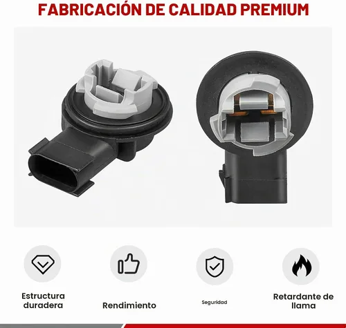 Vista 6 de RED WOLF Enchufe de Luz de Señal de Giro de Cola Compatible con Dodge Ram 1500 2500 3500 2009-2020 Lámpara de 3 Terminal Enchufe de Bombilla de Luz