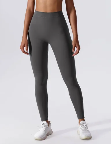 Vista 2 de ABOCIW Leggings con espalda en V para mujer, suaves y fruncidos, levantamiento de glúteos, para gimnasio, entrenamiento, pantalones de yoga