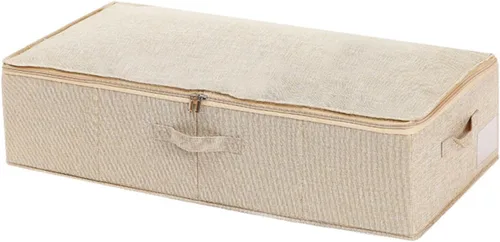 Vista 7 de Bolsas de almacenamiento de ropa transpirables plegables para debajo de la cama, caja de almacenamiento para ropa de cama de edredón, colchas