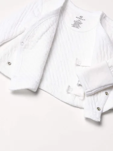 Vista 3 de HonestBaby Side-Snap Matelasse Mini Quilted Top in Cozy 100% Organic Cotton Infant Baby Boys, Girls, Unisex