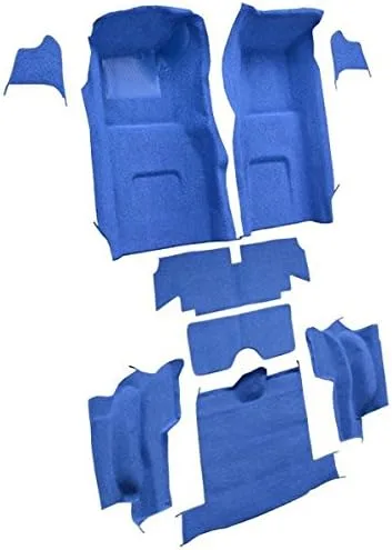 Vista 2 de Alfombra automotriz compatible con Chevrolet Corvette 1967, convertible, kit completo (501-negro 80/20 bucle)