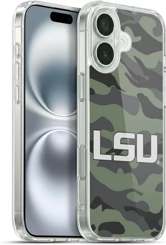 Vista 220 de Head Case Designs Funda de gel suave con licencia oficial de la Universidad Estatal de Louisiana LSU Camou compatible con Apple iPhone 7 Plus/iPhone