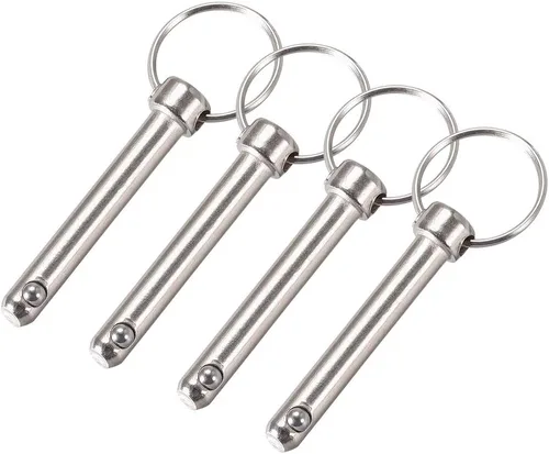 Vista 6 de uxcell Pin de liberación rápida 6mmX45mm Marine Hardware para barco Bimini Bisagra cubierta superior 4 piezas
