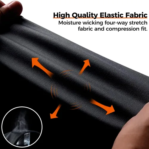 Vista 6 de COOLOMG Paquete de 2 pantalones cortos de compresión para niños con Negro