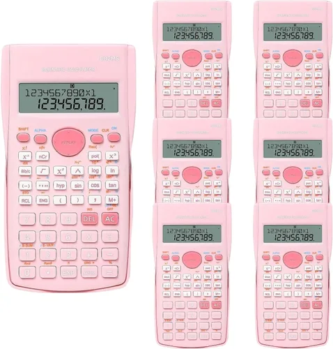 Vista 11 de Calculadora científica, Calculadora de dos líneas linda, Calculadora de matemáticas con función para estudiantes de álgebra y geometría, Calculadora