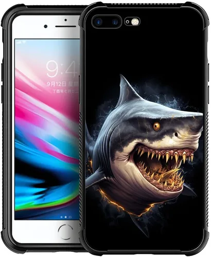 Vista 14 de DJSOK Funda compatible con iPhone 7/8/SE2, funda de ciervo de oro negro para iPhone 7, para niños y niñas, a prueba de golpes, resistente a