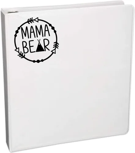 Vista 2 de Mama Bear - Calcomanía para computadora portátil de 5.5 pulgadas (Negro)