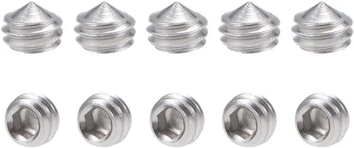 Vista 6 de uxcell 50pcs M3x3mm interno Hex Socket Set Tornillos Grub Punto cono 304 Tornillo de acero inoxidable