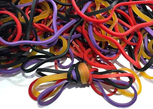 Vista 15 de Bandas de goma de varias dimensiones (#64+#33+#16+#117b), 1/4 libras, banda de goma colorida sin látex, bandas elásticas resistentes para archivos