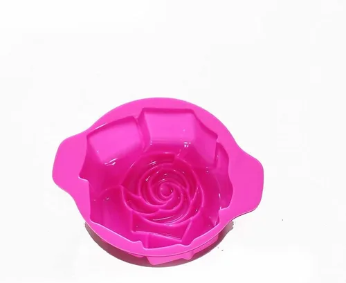 Vista 4 de X-Haibei Molde de silicona para hornear molde de pastel de flores de rosa pequeña que decora el diámetro del postre. 4.5 pulgadas