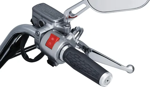 Vista 3 de Kuryakyn 5926 Accesorio para manillar de motocicleta: empuñaduras hexagonales con tapas finales, ajuste universal para manillares de 1" de diámetro