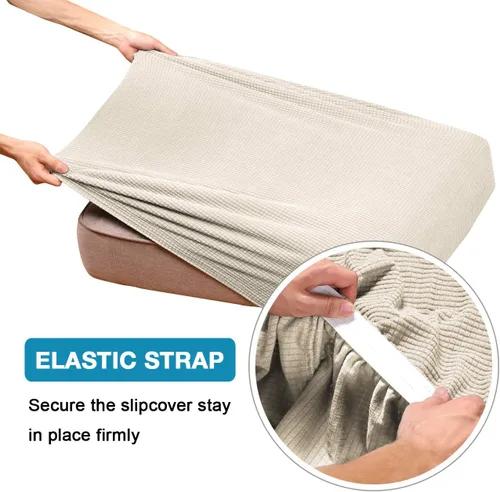 Vista 5 de Flamingo P Funda de cojín elástica de alta estiramiento para asiento de sofá, protector de muebles para sofá, funda de sofá suave y flexible