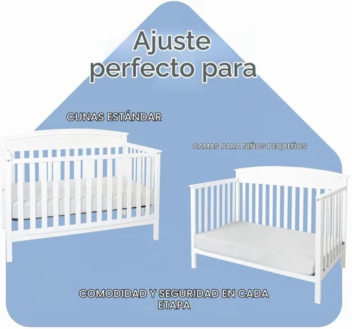 Vista 6 de Colchón de cuna MILLIARD, sistema dual de comodidad, lado firme para el bebé y lado suave para el niño, cubierta 100% de algodón