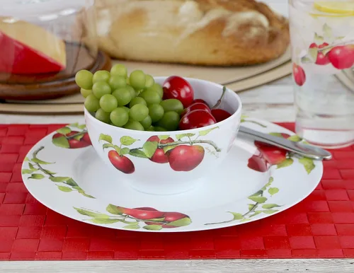 Vista 3 de Reston Lloyd Calypso Basics - Juego de 6 cuencos de cereales 100% melamina sin BPA, resistentes a roturas, aptos para lavavajillas, cuencos de apples