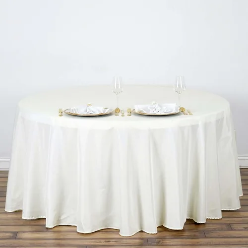 Vista 49 de Efavormart - Mantel redondo de poliéster de 108 pulgadas, 108 pulgadas, para bodas, fiestas, banquetes, restaurantes, color verde manzana