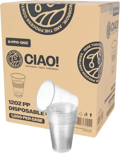 Vista 10 de CIAO! Vaso desechable acanalado de polipropileno de 9 oz (caja de 1,000)