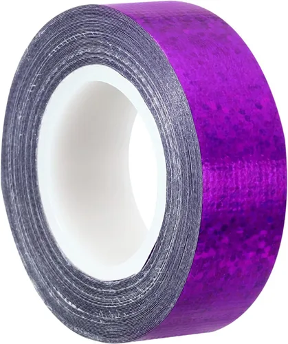 Vista 8 de PATIKIL Cinta brillante con purpurina de 0.591 in x 16.4 ft, 1 paquete de cintas adhesivas holográficas decorativas para manualidades, álbumes