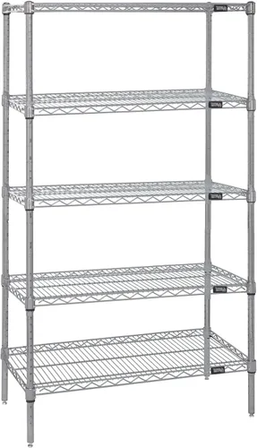 Vista 16 de Quantum Storage Systems WR74-1824BK Kit de inicio para estantería de alambre de 4 niveles de altura de 74 pulgadas, acabado negro, 18 pulgadas