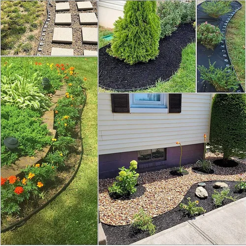 Vista 8 de Estacas de jardín en espiral resistentes de 14 pulgadas, estacas de jardín de metal galvanizado sólido para fijar bordes de pavimentación, barreras