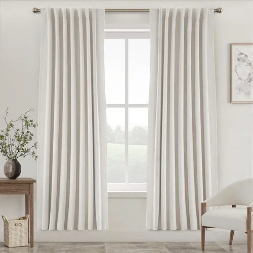 Vista 80 de UHITECH Short Blackout Curtains for Bedroom 24 Inch Long 2 Panels, Beige