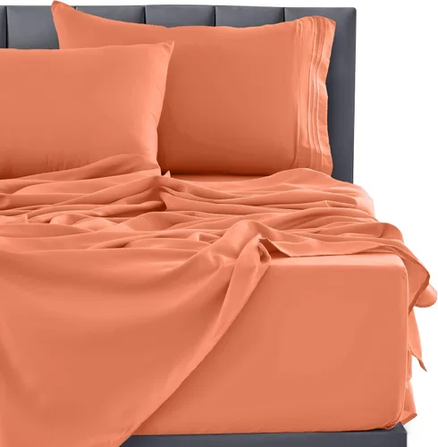 Vista 275 de LUX Décor - Juego de sábanas Twin de microfibra ultrasuave de 3 piezas con sábana encimera, sábana bajera de 16 pulgadas de profundidad y funda