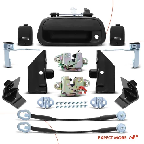 Vista 10 de A-Premium Kit de Reconstrucción de Puerta Trasera de 31 Piezas Compatible con Toyota Tundra 2000-2006, Marco de Manija de Puerta Trasera, Bisagra