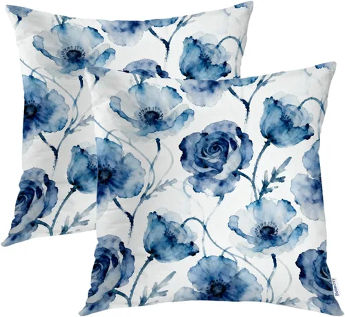 Vista 28 de Batmerry Autumn Maple Leaves Throw Pillow Covers, red Fall Orange Leaves Decorative Pillow Covers Digital Printing Blended for Couch Sofa Bed