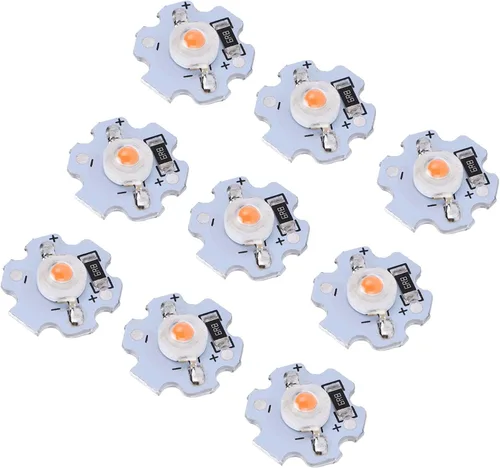 Vista 9 de POCREATION 25 chips LED AXD-1W-5V, bombilla LED de chip de 5 V, bombilla de ahorro de energía de 200 lúmenes, 1 W, cuentas de lámpara LED de alta