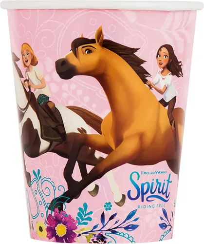 Vista 2 de Unique Vasos de papel desechables - 9 onzas, Spirit Riding Free, 8 Pcs