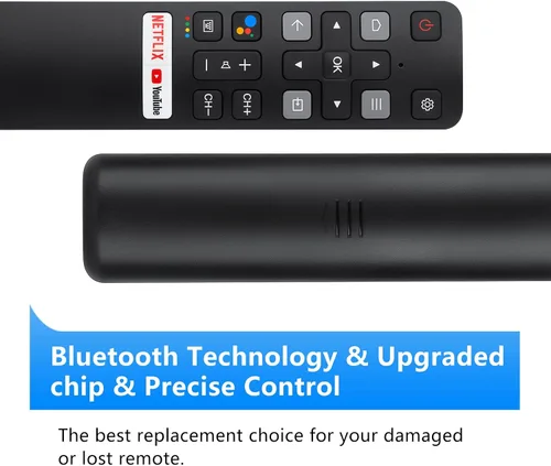 Vista 5 de Reemplazo de voz para control remoto TCL-Android-TV, nuevo control remoto RC802V actualizado para televisores inteligentes TCL con función de voz