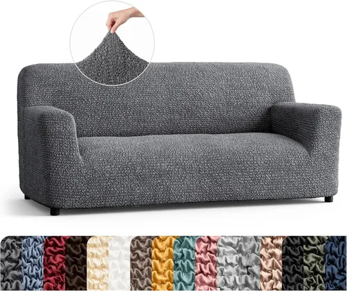 Vista 68 de PAULATO BY GA.I.CO. Funda para Silla - Funda para Sillón - Funda para Sillón - Funda de Tela Suave - Protector de Muebles Elegante de Ajuste Ceniza