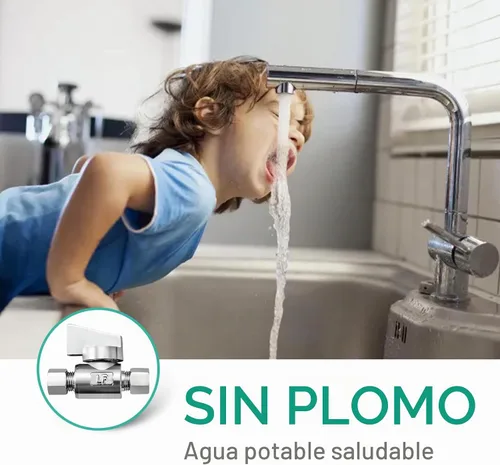 Vista 6 de Paquete de 2 válvulas de ángulo de compresión de 1/4 pulgadas de latón de alta calidad x 1/4 pulgadas de ángulo recto de agua de cuarto de vuelta