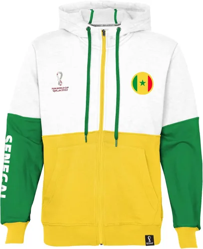 Vista 17 de Outerstuff Sudadera internacional de fútbol para hombre Copa Mundial de la FIFA Panel de contraste de país con capucha de forro polar