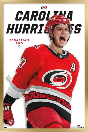 Vista 17 de Trends International NHL Carolina Hurricanes - Póster de pared Sebastian Aho Feature Series 23, 34 pulgadas de largo x 22.4 W, paquete de póster